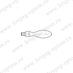 DIN 39 Ручка машинная неподвижная с резьбовой цапфой и шестигранным углублением под ключ