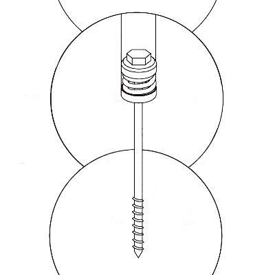 Применение пружинного узла для стяжки бруса